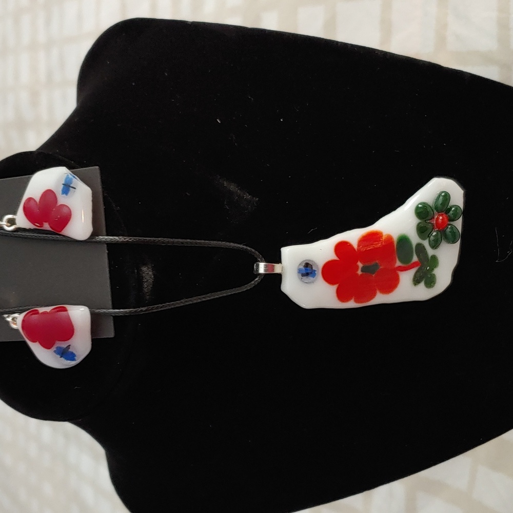 Christmas necklace and earrings